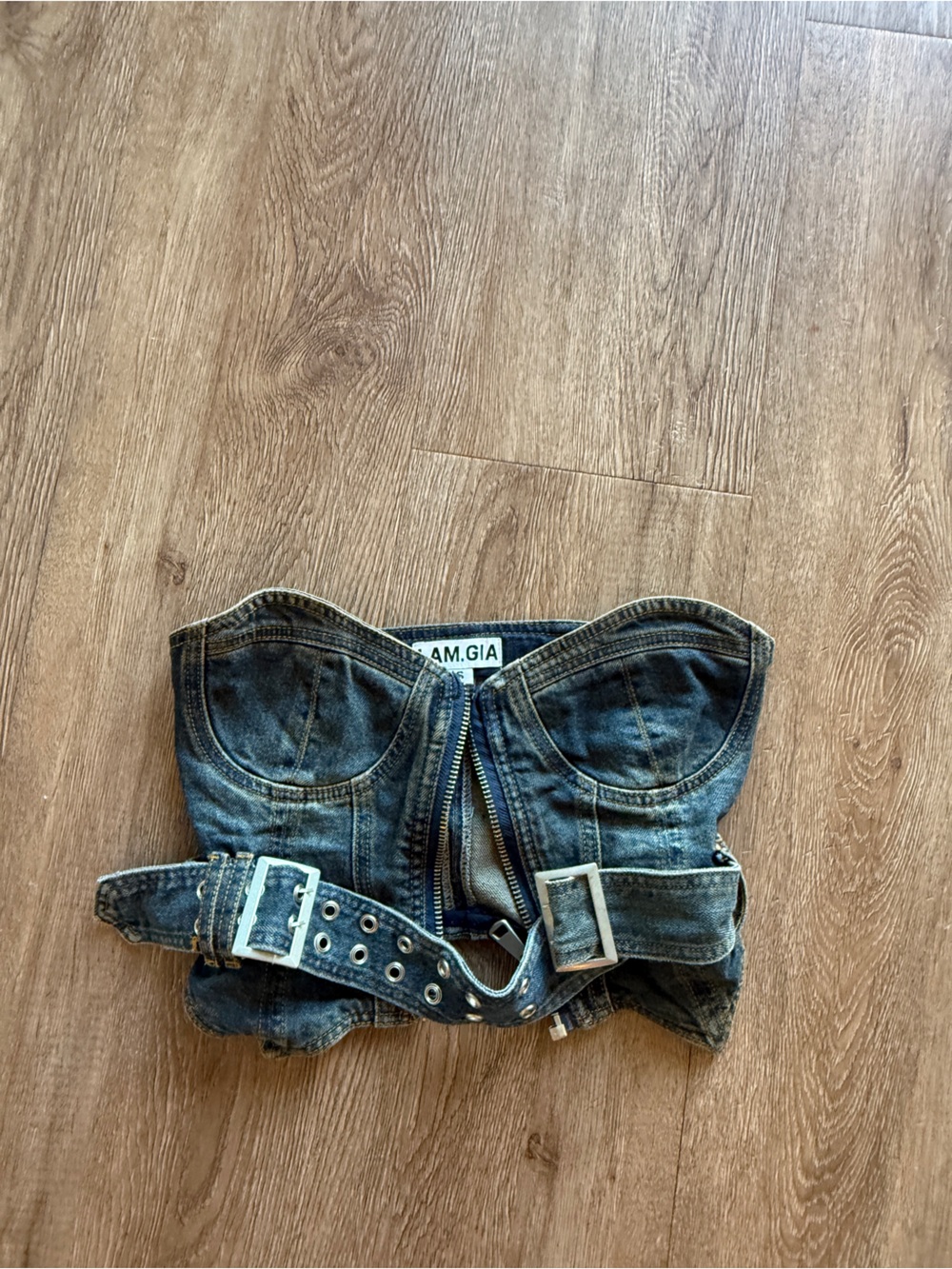 I AM GIA Jean Corset Top